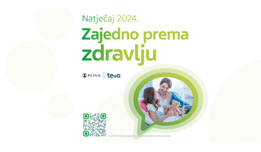zajedno prema zdravlju netecaj 2024. Upoznajte nase pobjednike! Za vise informaija posjetite www.pliva.hr/zajedno-prema-zdravlju PLIVA | TEVA